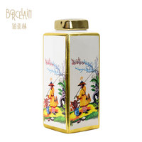 Nouvelle lampe de table en céramique à motifs floraux et d'oiseaux chinois, design haut de gamme