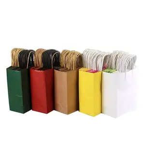 Embalaje de papel kraft reciclable respetuoso con el medio ambiente personalizado con su propia bolsa de papel personalizada con