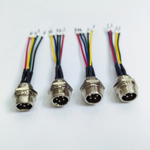 Câble de montage pour connecteur aviation personnalisé GX12 2 3 4 5 6 7 8 broches, connecteur aviation mâle UL1007 8CM, câble connecteur GX12 - Product Image 4