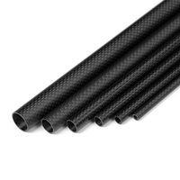 Tube en fibre de carbone tressé de 5 mm (3 mm) de diamètre, enroulé sur un rouleau, 1000 mm, mini-tube télescopique en fibre de carbone