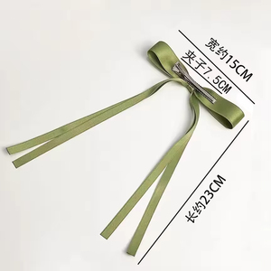 Vente en gros, mode coréenne, barrettes à ruban, pinces à cheveux pour femmes, accessoires pour cheveux, couleur unie, nœud papillon - Product Image 2