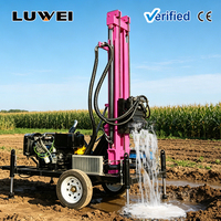 Machine de forage de puits d'eau multifonctionnelle montée sur roues pour l'irrigation et le forage de puits