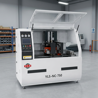 Sierra de corte automática sin cola YLS-NC-750 de aluminio de 750 mm con servo para fábrica de procesamiento de perfiles grandes de ventanas y puertas
