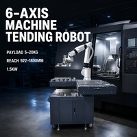 Robot de chargement CNC Cobot pour l'entretien des machines, 6 axes, capacité de charge de 20 kg, moteur et PLC en acier inoxydable