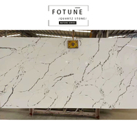 Feuilles de pierre artificielles polies, Surface de Surface, cristal massif, pierre à Quartz blanche, grande étiquette de comptoir