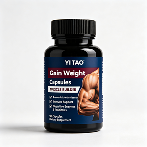 Capsules de prise de poids à marque privée, stimulant musculaire avec probiotiques, enzymes digestives, soutien immunitaire, OEM, 90 unités - Product Image 1