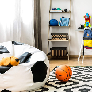 Nuevo Sillón Puff Personalizado <span class=keywords><strong>2022</strong></span>, Diseño Moderno, Portátil, con Forma de Balón de Fútbol, Funda de Tela, para Exteriores - Product Image 1