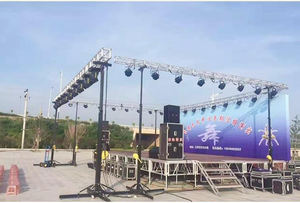 Torre de Elevación Telescópica <span class=keywords><strong>Ava</strong></span> Mobile 1.9-6M 250KG para Altavoces Line Array, Soporte de Iluminación de Escenario con Manivela y Cabrestante - Product Image 6