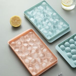 2022 d'été Offre Spéciale Nouveau design diy en plastique réutilisable 33 trous treillis moule de glace avec couvercle <span class=keywords><strong>whisky</strong></span> cocktail boire ice ball mold - Product Image 4