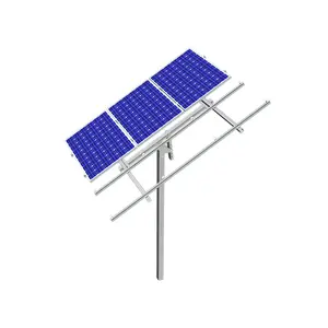 Solar ground racking solar panel adjustable inclination single pole ground mounting structure bracket