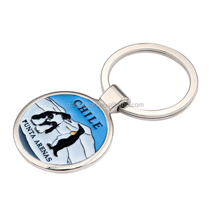 Llavero de Animal Personalizado, Lindo Colgante para Bolso de Mujer, Recuerdo de <span class=keywords><strong>Punta</strong></span> Arenas, Chile, Sudamérica, Llaveros Redondos de Pingüino - Product Image 1