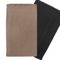 Serviette à main gaufrée de haute qualité et ensemble de torchons doux 100% coton lin couleur unie chiffon de nettoyage de cuisine absorber durable