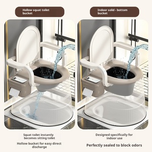 Portable Toilet, <b>Mobile</b> Commode for Pregnant Women and the <b>Elderly</b>, Household Bedside Potty Chair, Indoor Urinal Bucket - Product Image 3