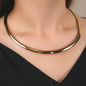 Collana Girocollo da <span class=keywords><strong>Donna</strong></span> in Acciaio al Titanio Placcato <span class=keywords><strong>Oro</strong></span> 18K, Gioielli alla Moda - Product Image 1