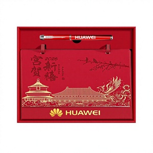 Leather Business Desk Calendar Customization 2026 Horse Year Double-Button Page Turning Corporate Advertising Custom Logo