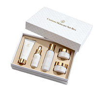 Boîte en carton rigide de luxe à couvercle rigide personnalisée pour ensembles de soins de la peau Emballage écologique recyclable Boîte cadeau