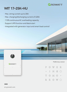 Growatt New Arrival 25KW in Stock Three Phase Hybrid Solar Low Voltage 20kw From <b>Energy</b> <b>Storage</b> <b>System</b> Price - Product Image 3