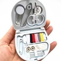 Boîte de rangement pour aiguilles et fils, mini kit de couture portable rond, nouveau style, boîte en tissu pour le tricot à la main
