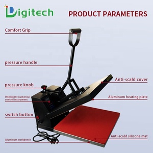 <span class=keywords><strong>Pressa</strong></span> <span class=keywords><strong>a</strong></span> Caldo Manuale Piana 38x38 40x50 per T-shirt e Abbigliamento - Macchina Termopressa Digitale Flatbed per Trasferimenti Personalizzati - Product Image 2