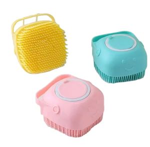 Brosses de massage pour douche pour animaux de compagnie à <span class=keywords><strong>prix</strong></span> d'usine Brosses de bain en poils de chien écologiques avec distributeur de <span class=keywords><strong>savon</strong></span> - Product Image 4
