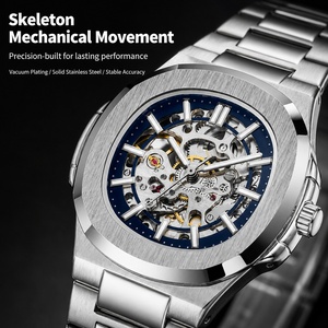 Reloj Mecánico Analógico Antiguo para Hombre, Relojes Mecánicos Transparentes con Diseño de Calavera para Hombre, Reloj de Lujo con Logotipo Personalizado, Reloj de Esqueleto para Hombre - Product Image 2