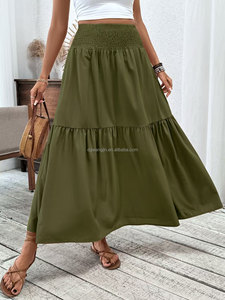 Jupe longue plissée fluide taille haute élastique à imprimé floral vintage style bohème pour <span class=keywords><strong>femme</strong></span> – Collection Automne 2026 - Product Image 5