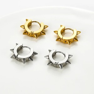 1 Paire de Boucles d'Oreilles Clous Épineux en Acier Inoxydable pour Femmes et Hommes, Style Punk, Amusant, Street Pop, Hip Hop, Gothique, Bijoux de Piercing, Cadeau Tendance - Product Image 4