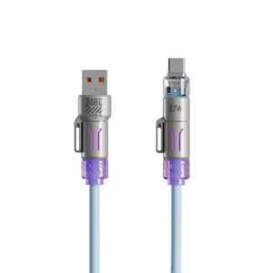 Cable <span class=keywords><strong>USB</strong></span> <span class=keywords><strong>C</strong></span> Retráctil 4 en 1, 65W Carga Rápida, Cable de Carga Multifunción con Blindaje Trenzado para IOS, Android y Automóvil - Product Image 3