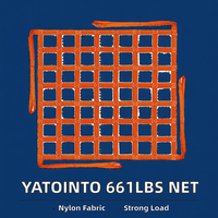 YATOINTO Filet de levage cargo tricoté orange 3,28 x 3,28 m, capacité de charge 661 lbs, en nylon, avec trous carrés de 10 cm, pour la manutention et le déménagement