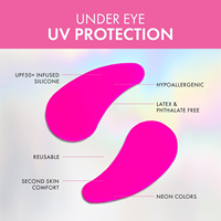 Marque privée néon couleurs rose crème solaire protection UV crème solaire 100% silicone sous les yeux patchs masque