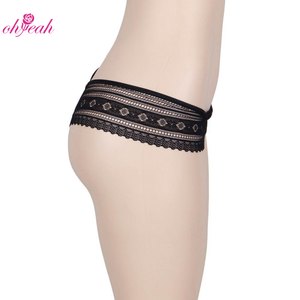 Braguitas de Encaje Negro Sexy con Espalda de Encaje para Mujer, Ropa Interior Femenina Suave y Transpirable con Buena Elasticidad, Lencería Femenina <span class=keywords><strong>en</strong></span> Oferta - Product Image 5