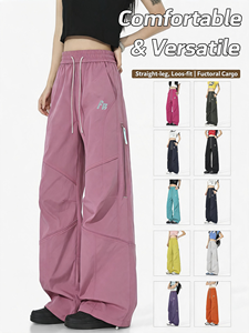 Unisex Spring Autumn Functional <strong>Cargo</strong> Pants,High Street Streetwear <strong>Petite</strong> Fit Loose Breathable Outdoor Sport Casual <strong>Trousers</strong> - Product Image 2