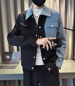 Chaqueta de Motociclista para Hombre, Cierre de Botones, Estilo Casual de Otoño, Antibacteriana, de Alta Calidad - Product Image 3