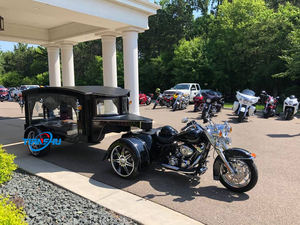 विशाल काले अंत्येष्टि मोटरसाइकिल ट्रेलर ताबूत कार्ट हॉट सेलिंग अंतिम संस्कार कार मोडेन कैसकेट - Product Image 4