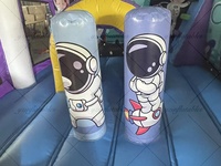 Château gonflable combiné sur le thème de l'espace, fusée, PVC personnalisé, pour enfants, avec aire de saut et de marche sur la lune