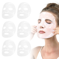 Masque facial hydrogel Private Label 6 Pack, hydratation intense, collagène, anti-rides, raffermissant, pour un éclat de verre à la mucine, avec gel