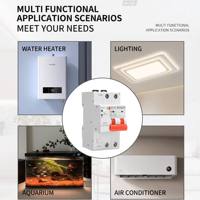 GEYA TUYA WiFi Smart MCB Mini disjoncteur intelligent, interrupteurs à commande à distance mobiles, protection contre les surcharges et les courts-circuits, interrupteur intelligent