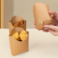 Conception personnalisée Boîte écologique jetable pour frites de restaurant fast-food Boîte en carton à emporter avec logo