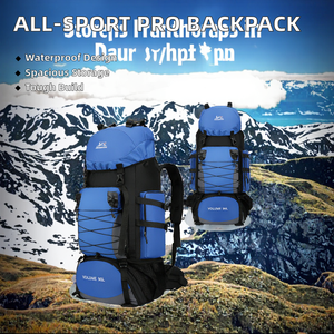 Large Adjustable Water-Resistant <strong>Rucksack</strong> Men Women Travel Bag Polyester Lining for <strong>Camping</strong> Hiking Trekking Waterproof Backpack - Product Image 3