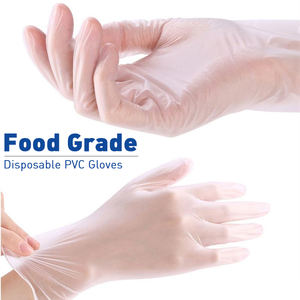 Powder Free Food Grade Disposable Clear Advanced <b>Vinyl</b> PVC <b>Gloves</b> Waterproof Touch Screen 24CM Heartmed/PideMed Brand - Product Image 2