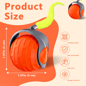 New USB Charge Pet <b>Interactive</b> Electronic Smart Ball <b>Toys</b> Automatic Moving Pet Teasing Smart Rolling Ball <b>Cat</b> <b>Toys</b> for Kitty - Product Image 5