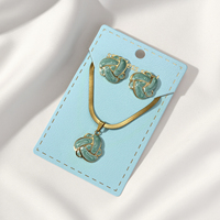 Mirawell 2026 Nouvelle Parure de Bijoux en Acier Inoxydable avec Pendentif Goutte d'Huile Colorée, Cœur, Perles et Fleurs, Boucles d'Oreilles Simples et Collier