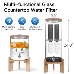Vật liệu thủy tinh trọng lực nước hệ thống lọc nước 14L Công suất Countertop nước quả cho nhà cắm trại và du lịch - Product Image 2