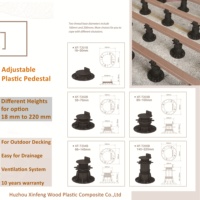 Pieds de support réglables en hauteur de 18-32 mm pour planchers surélevés, en PP, supports de poutres pour terrasses en WPC XF-T201B-2 pour pavés en pierre