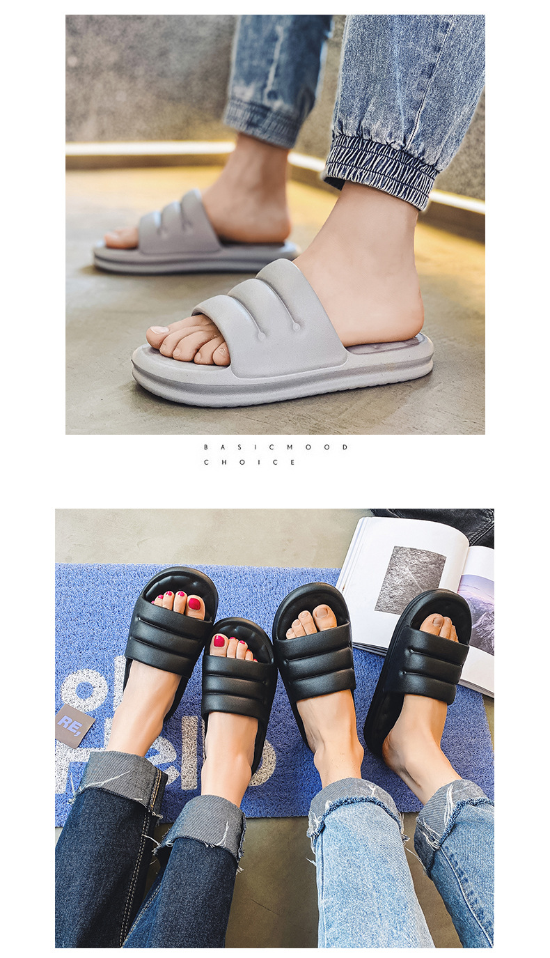 New Light Weight Anti-slip Ladies EVA Sandals Men Indoor Soft Slippers House Slides