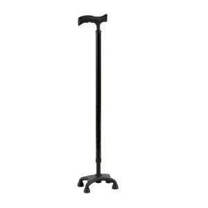 Bliss Medical Metal Outdoor Walking Stick Four Leg Quad Cane Small Base for Handicapped