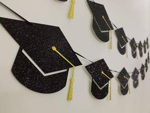 <span class=keywords><strong>Guirnaldas</strong></span> de Papel Dorado y Gorros de Graduación <span class=keywords><strong>para</strong></span> Fiestas y Ceremonias de Graduación de Secundaria - Product Image 6
