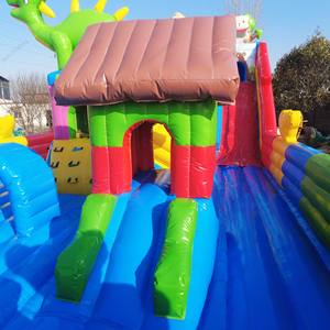 Thế Giới Động Vật Chủ Đề Lâu Đài Bơm Hơi Và Trượt Cho Trẻ Em Và Người Lớn Bền Nhà Bị Trả Lại Cho Vui Chơi Ngoài Trời - Product Image 3