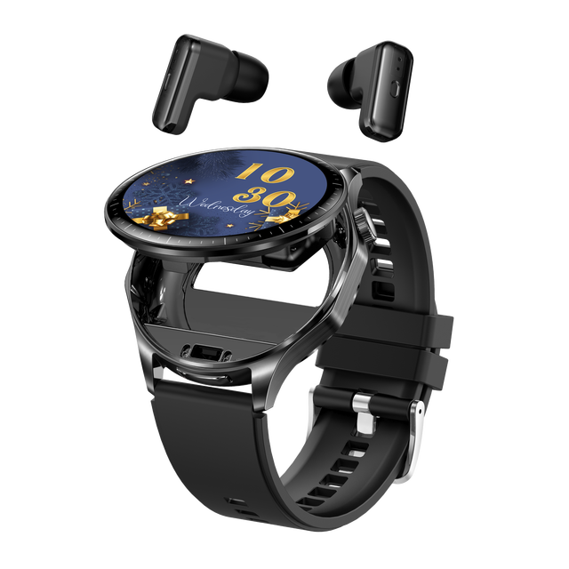 T98 BT Headset Smart Watch 2-in-1 1.43-inch AMOLED HD Screen Heart Rate Monitor IP67 Waterproof for Men and Women Smartwatch