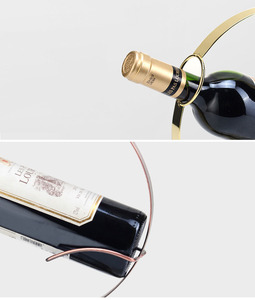 Venta al por mayor de fábrica, decoración de fiesta, estantes de exhibición de botellas de <span class=keywords><strong>vino</strong></span> circulares de hierro, soporte de botella de <span class=keywords><strong>vino</strong></span> de Metal único, Círculo - Product Image 5